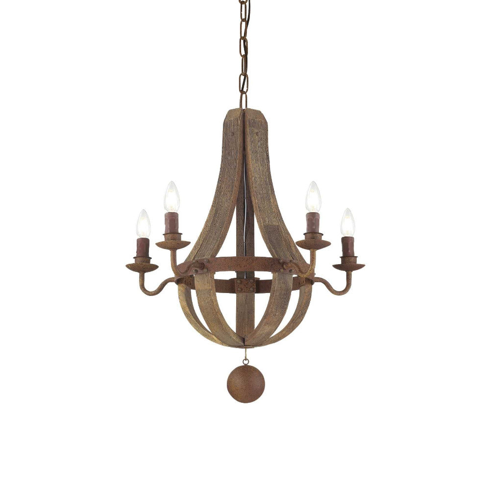 Buy Chandeliers Australia Millennium Sp5 Chandelier 5 Lights Wood Metal - 129921