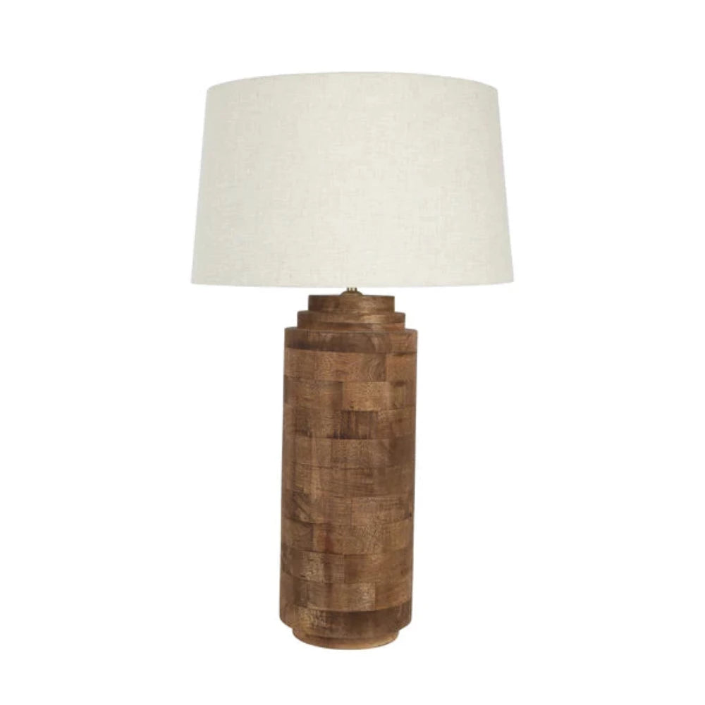 Buy Table Lamps Australia Darwin Large Table Lamp Base Dark Natural Timber - ZAF1022L
