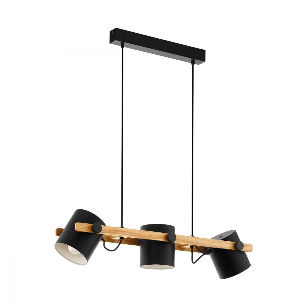 Buy Pendant lights australia - Hornwood 3 Light Pendant Black, Cream & Brown - 43045