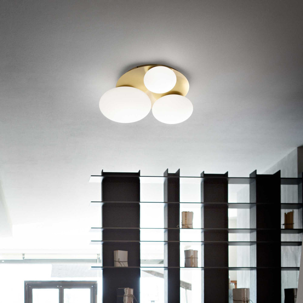 Buy Flush Mount Lights Australia Ninfea Pl3 Flush Mount 3 Lights Metal - 2936