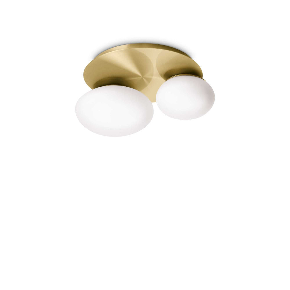 Buy Flush Mount Lights Australia Ninfea Pl2 Flush Mount 2 Lights Metal - 2936