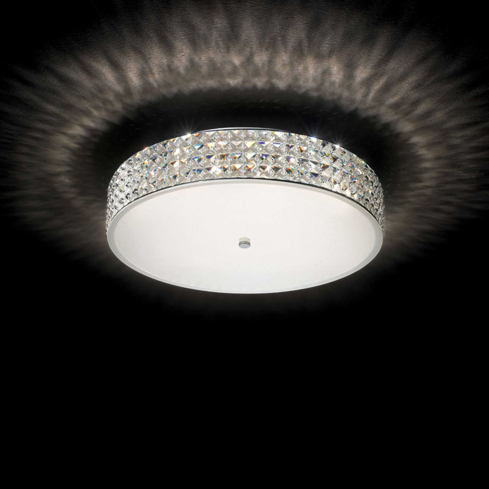 Buy Ceiling Crystals Australia Roma Pl9 Ceiling Crystal 9 Lights White Metal & Glass - 087863