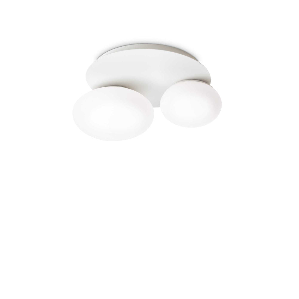 Buy Flush Mount Lights Australia Ninfea Pl2 Flush Mount 2 Lights Metal - 2936
