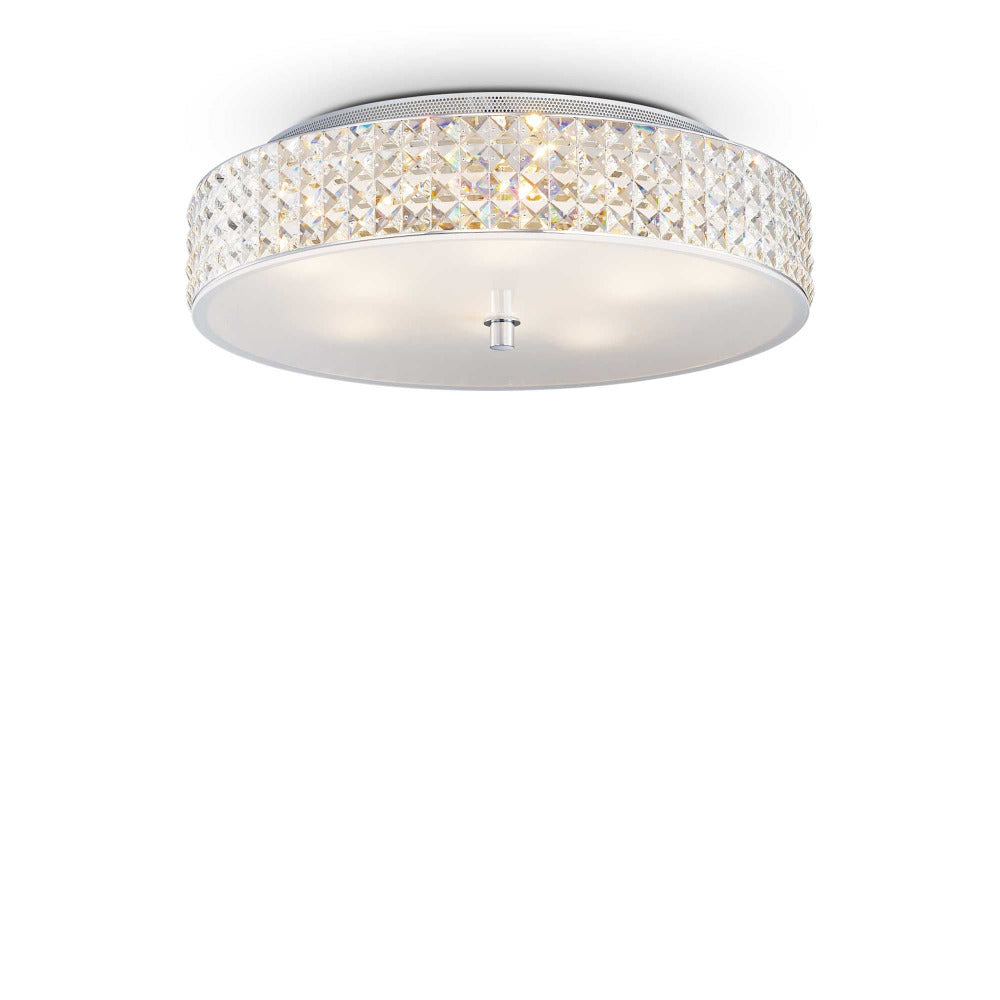 Buy Ceiling Crystals Australia Roma Pl9 Ceiling Crystal 9 Lights White Metal & Glass - 087863
