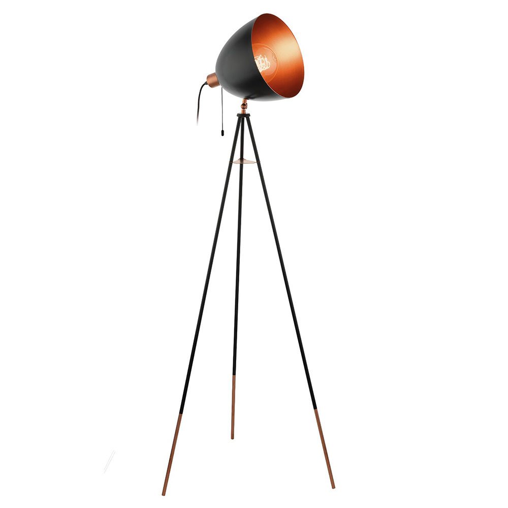 Chester 1 Light Floor Lamp Black & Copper - 49386N
