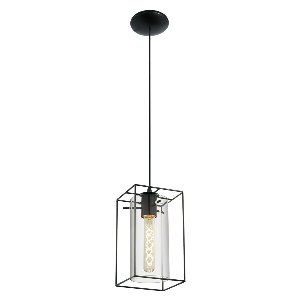 Buy Mini Pendants Australia Loncino 1 light Pendant Black & Black Transparent 150mm - 49495