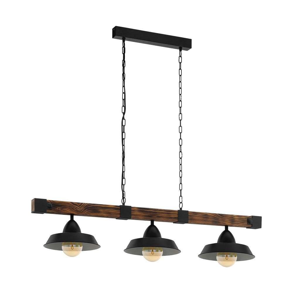 Buy Pendant lights australia - Oldbury 2 Light Pendant Black and Rustic Brown - 49685