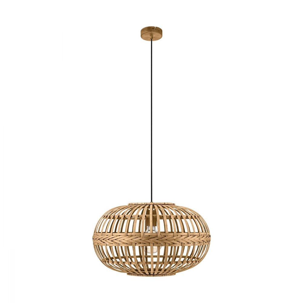 Buy Pendant Lights Australia Amsfield 1 Light Pendant Brown & Brown 380mm - 49771