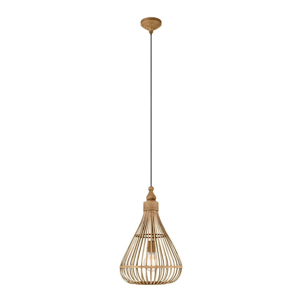 Buy Pendant Lights Australia Amsfield 1 Light Pendant Brown & Brown 350mm - 49772