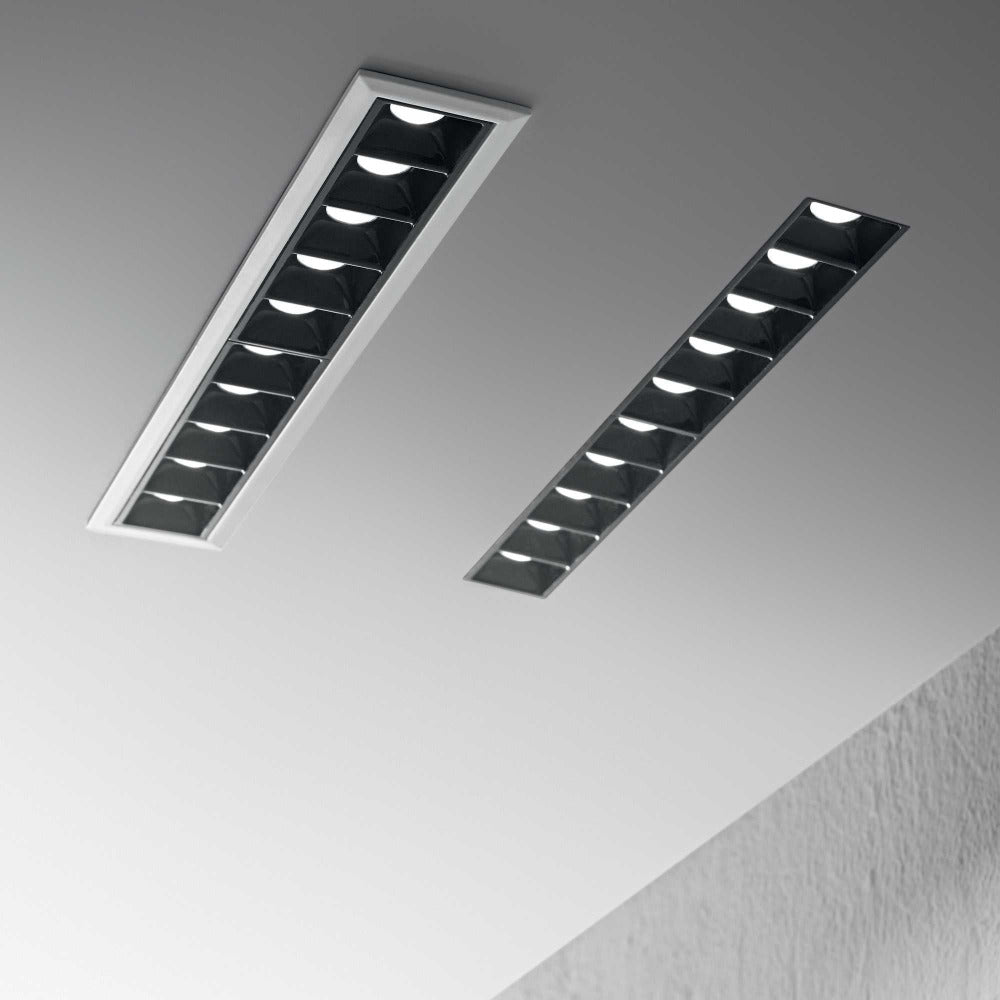 Buy Recessed LED Downlights Australia Lika Fi Trimless Recessed LED Down 10 Lights Black Aluminum 3000K - 206240
