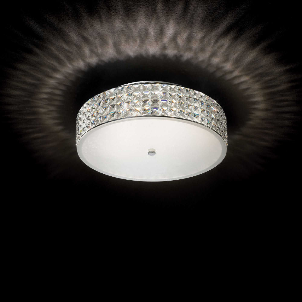 Buy Ceiling Crystals Australia Roma Pl6 Ceiling Crystal 6 Lights White Metal & Glass - 000657
