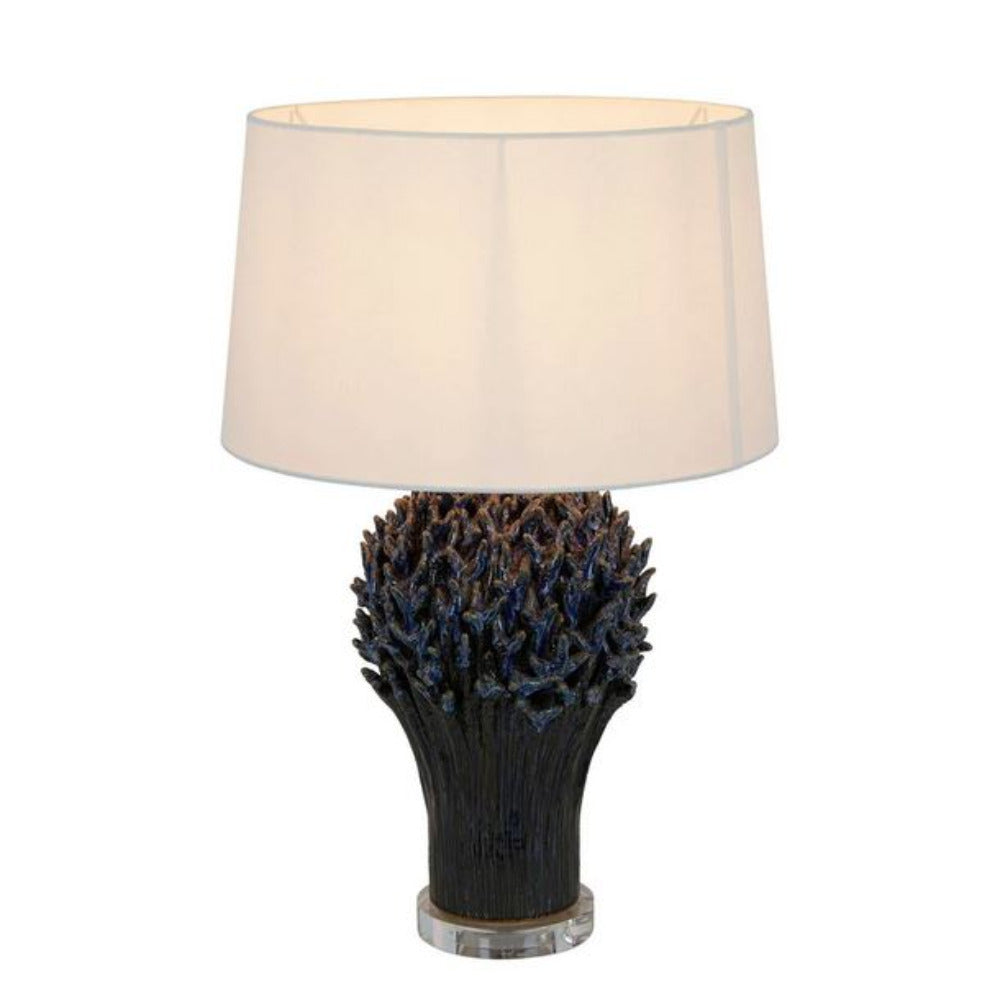 Buy Table Lamps Australia Staghorn Table Lamp Blue Ceramic - ELTIQ103195B