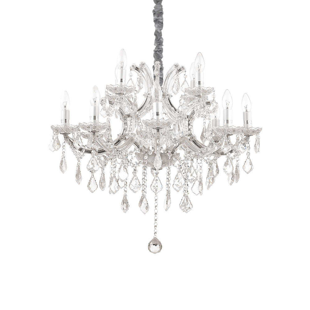 Buy Crystal Pendant Lights Australia Napoleon Sp12 Chandelier 12 Lights Metal / Crystal - 16740