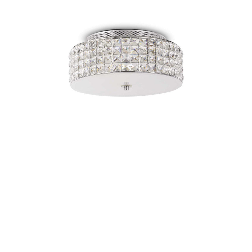 Buy Ceiling Crystals Australia Roma Pl4 Ceiling Crystal 4 Lights White Metal & Glass - 093093