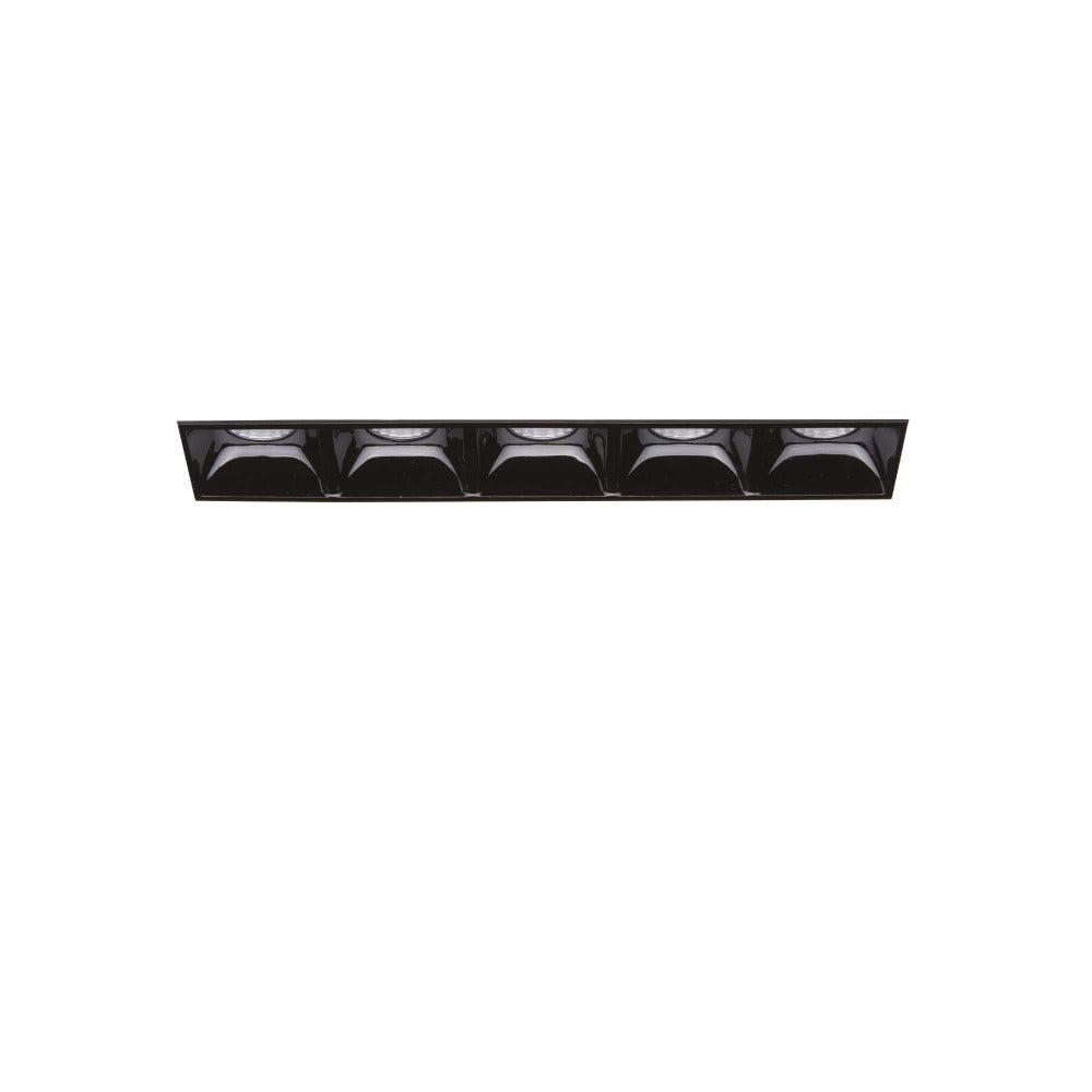 Buy Recessed LED Downlights Australia Lika Fi Trimless Recessed LED Down 5 Lights Black Aluminum 4000K - 267906
