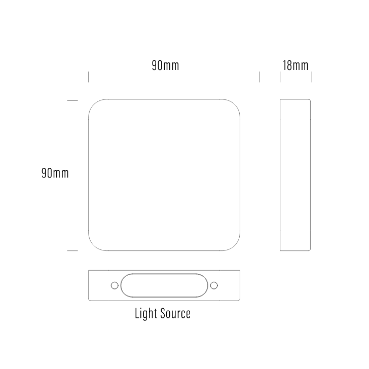 Buy Outdoor Step Lights Australia Lumena Outdoor Step Light 24V DC W90mm - AQL-515-E004