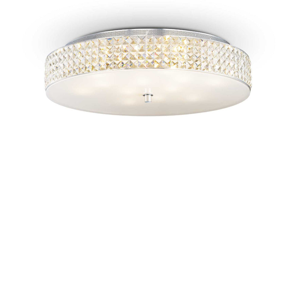 Buy Ceiling Crystals Australia Roma Pl12 Ceiling Crystal 12 Lights White Metal & Glass - 087870