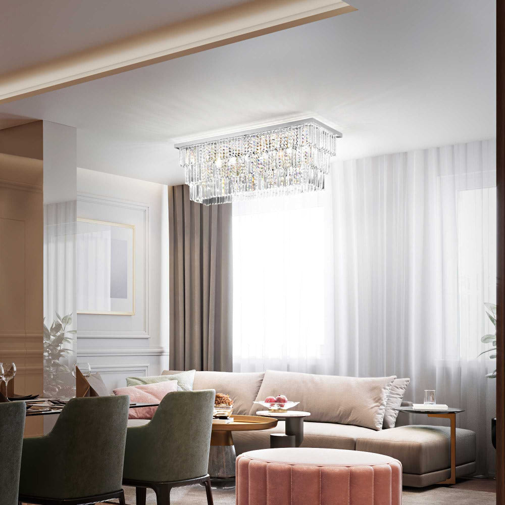 Buy Ceiling Crystals Australia Martinez Pl8 Ceiling Crystal 8 Lights Metal / Crystal - 21356