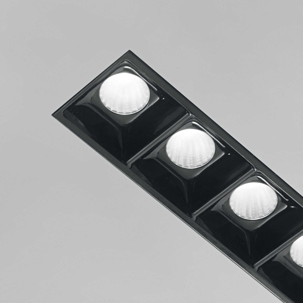 Buy Recessed LED Downlights Australia Lika Fi Trimless Recessed LED Down 5 Lights Black Aluminum 3000K - 206226