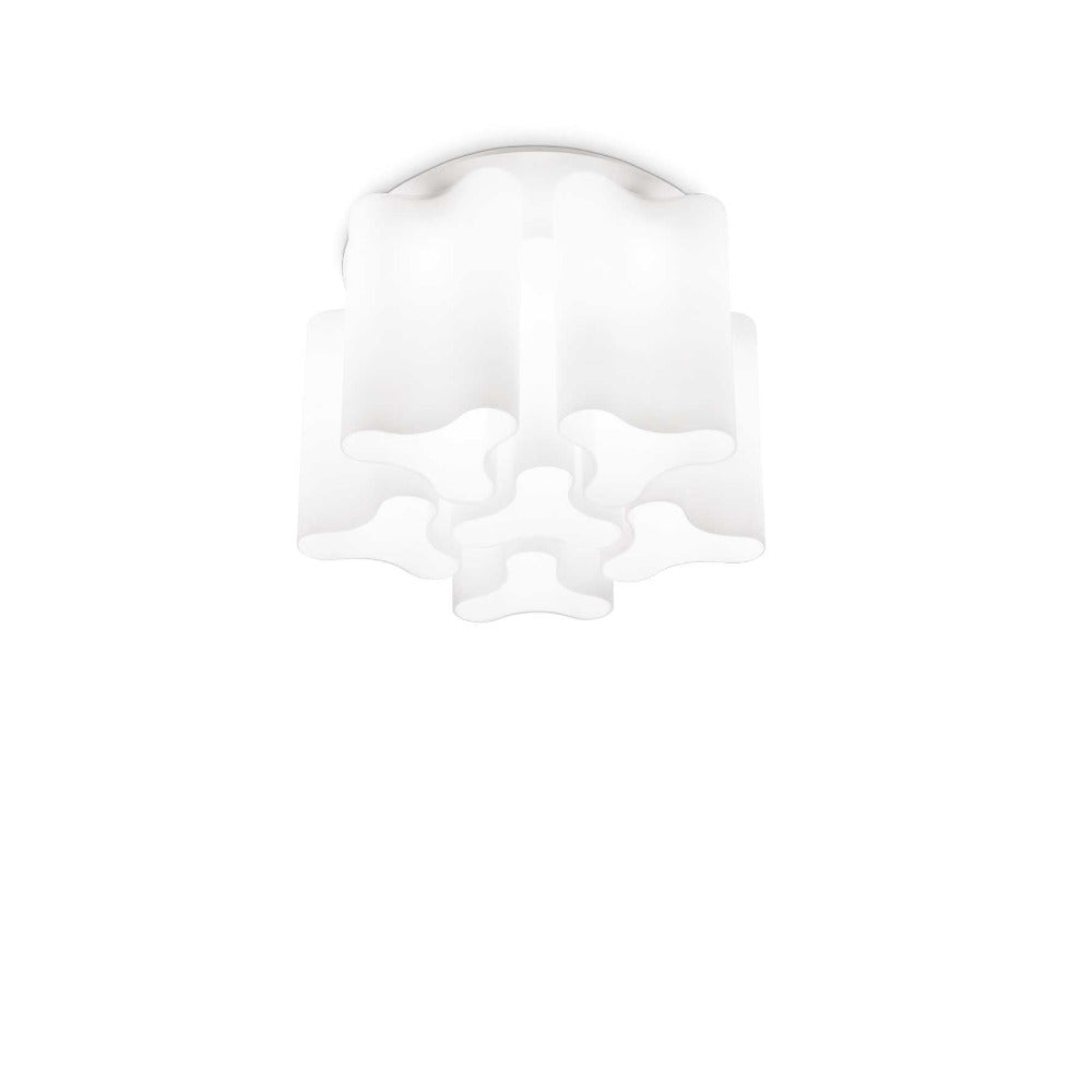 Buy Flush Mount Lights Australia Compo Pl6 Round Flush Mount 6 Lights Glass - 12553