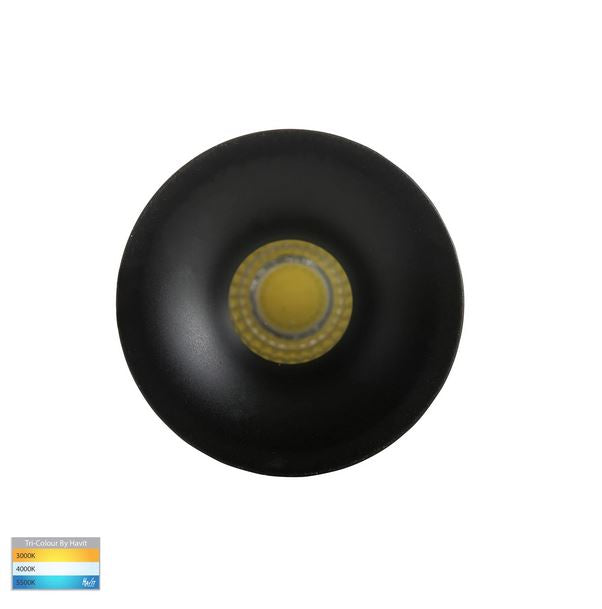 Buy Recessed LED Downlights Australia Niche Round Recessed LED Downlight Black Aluminium 3 CCT - HV5702T-BLK