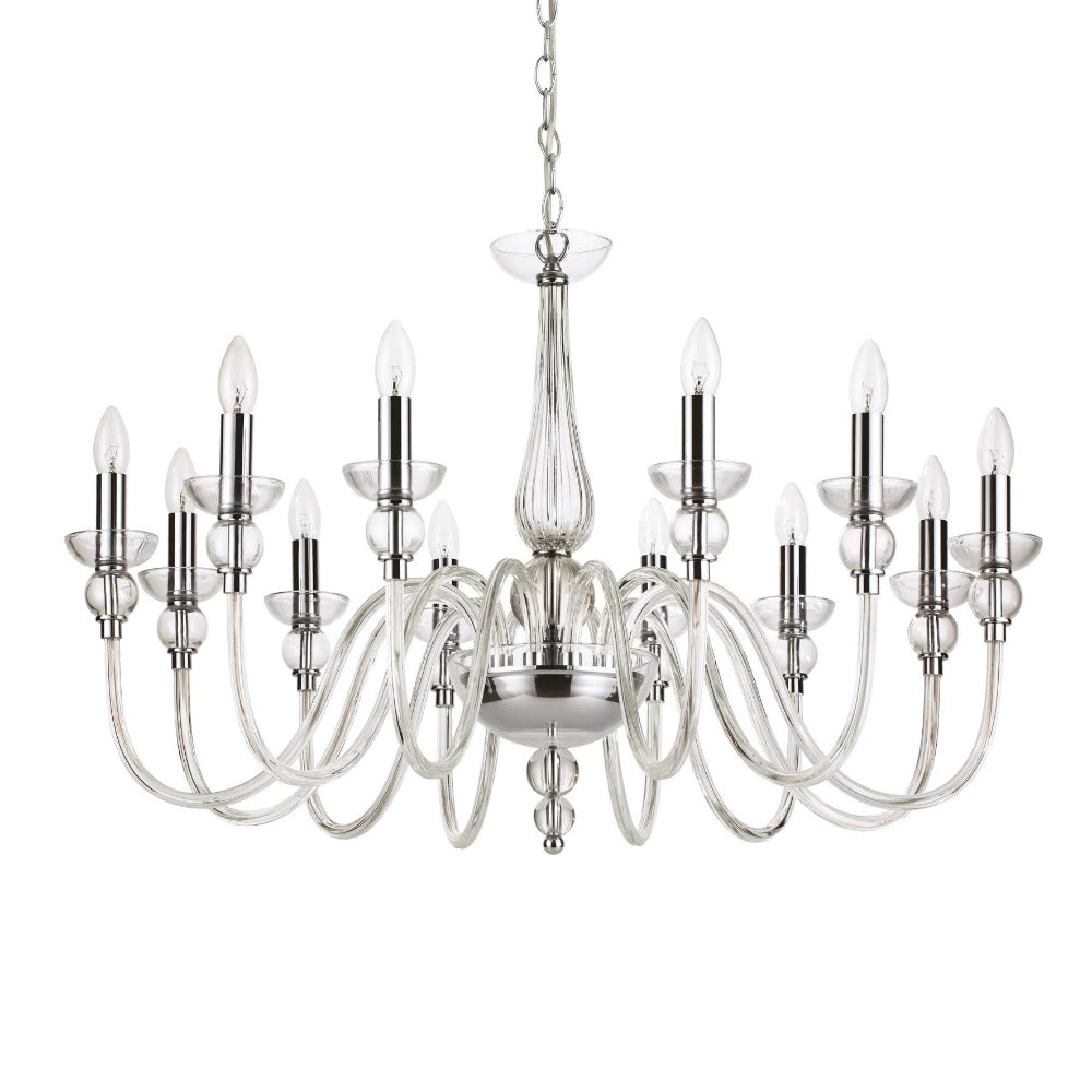 Buy Chandeliers Australia Doge Sp12 Chandelier 12 Lights Clear Chrome / Glass - 168906