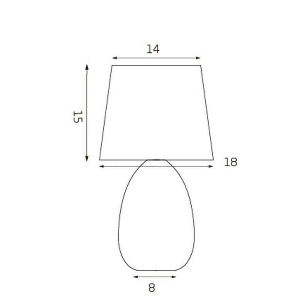 Buy Table Lamps Australia Libby Touch Table Lamp in Chrome/White Shade - LL-14-0067CH
