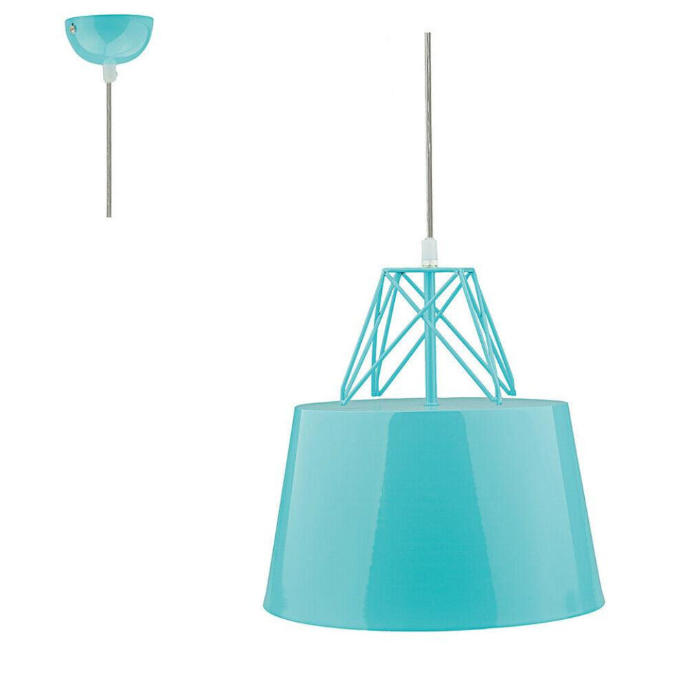 Buy Pendant Lights Australia Kaelan 1 Light Metal Pendant Blue - LL002PL031BL