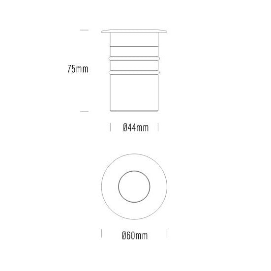 Buy Deck Lights Australia Lumena LED Deck light 24V DC W60mm 4W Aluminium - AQL-154-B004