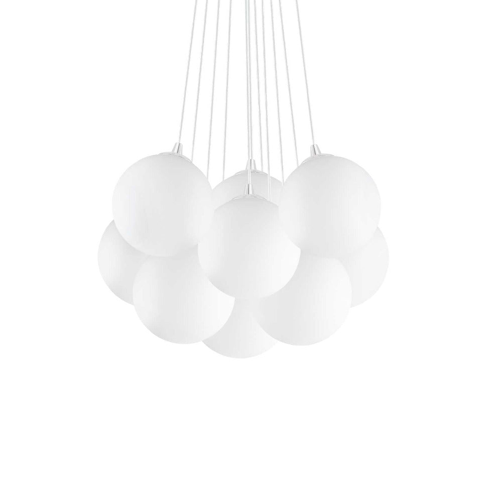 Buy Cluster Pendants Australia Mapa Plus Sp11 Cluster Pendant 11 Lights White Metal & Glass - 131924
