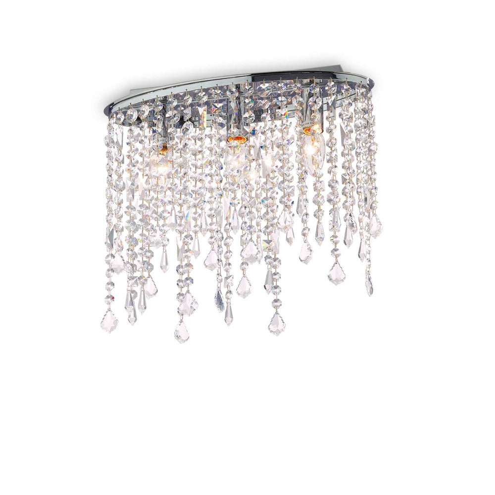 Buy Flush Mount Lights Australia Rain Pl3 Flush Mount 3 Lights Chrome Metal - 008370