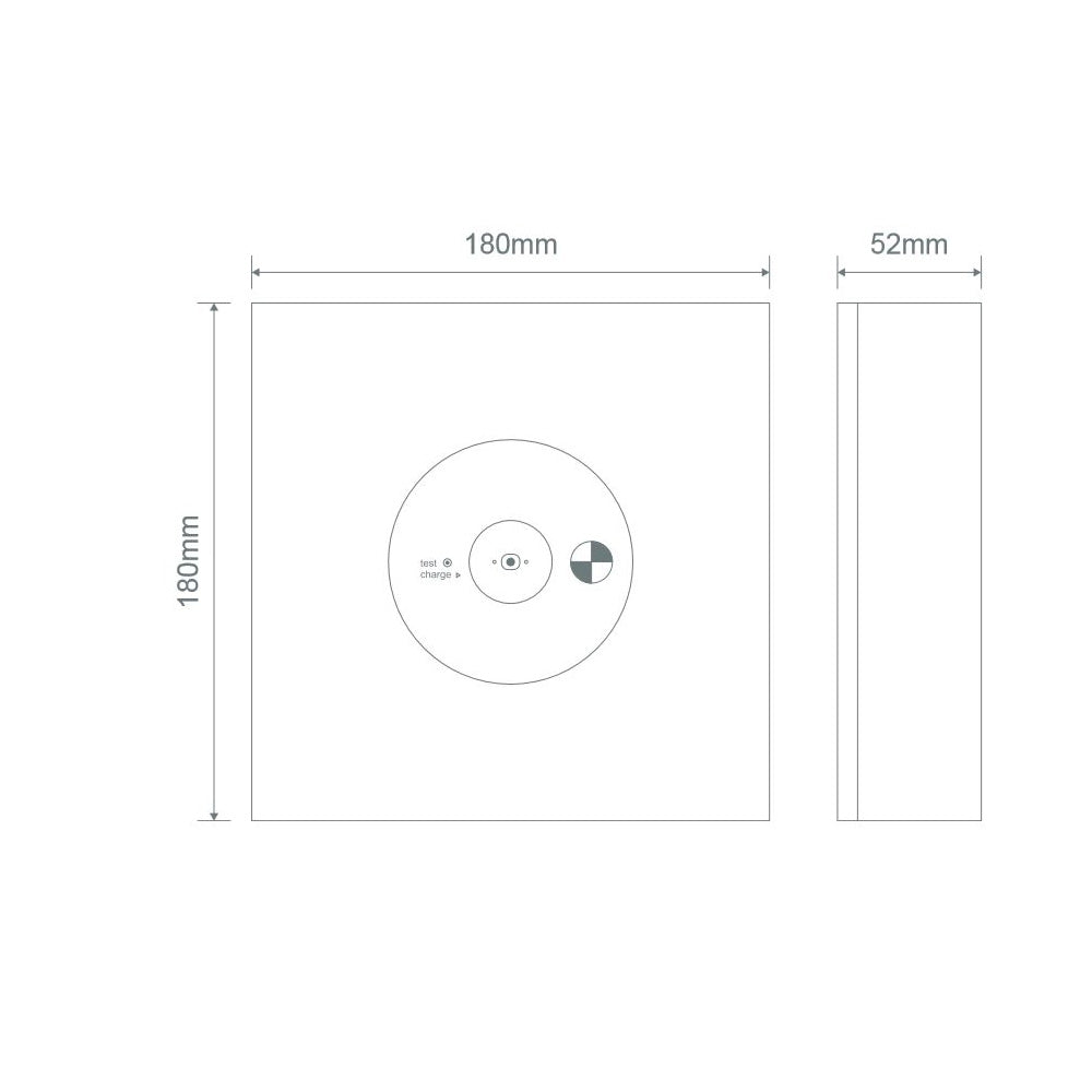 Buy Emergency LED Spitfire Australia Evac Square Emergency LED Spitfire 3.5W White 4500K - 66044
