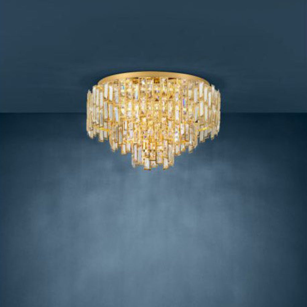 Buy Ceiling Crystals Australia Calmeilles Ceiling Crystal 10 Lights W780mm Brass Steel - 39612