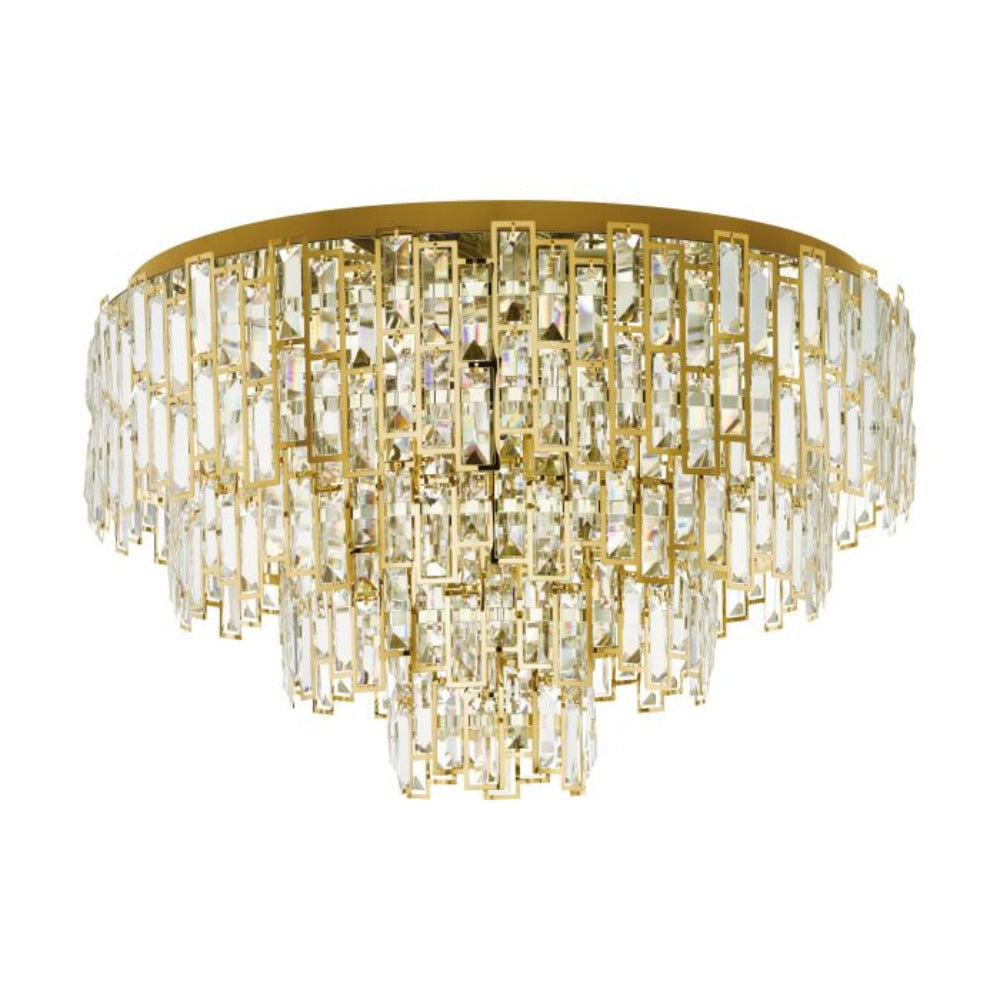 Buy Ceiling Crystals Australia Calmeilles Ceiling Crystal 10 Lights W780mm Brass Steel - 39612