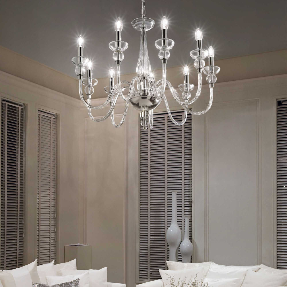Buy Chandeliers Australia Doge Sp9 Chandelier 9 Lights Clear Chrome / Glass - 044453