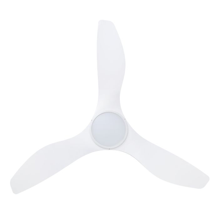 Buy DC Ceiling Fans With Light Australia Surf DC Ceiling Fan 48" Matt White LED Light Matt White - 20549701
