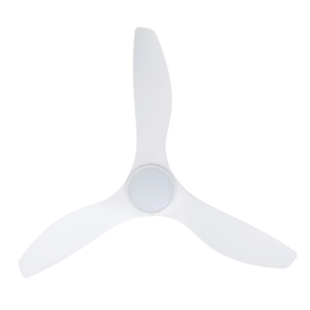 Buy DC Ceiling Fans With Light Australia Surf DC Ceiling Fan 52" Matt White LED Light Matt White - 20549901