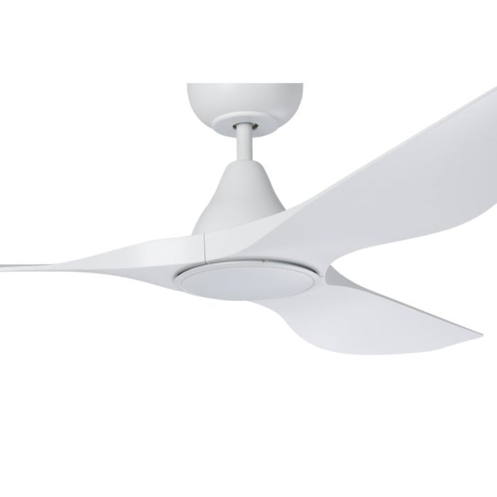 Buy DC Ceiling Fans With Light Australia Surf DC Ceiling Fan 52" Matt White LED Light Matt White - 20549901