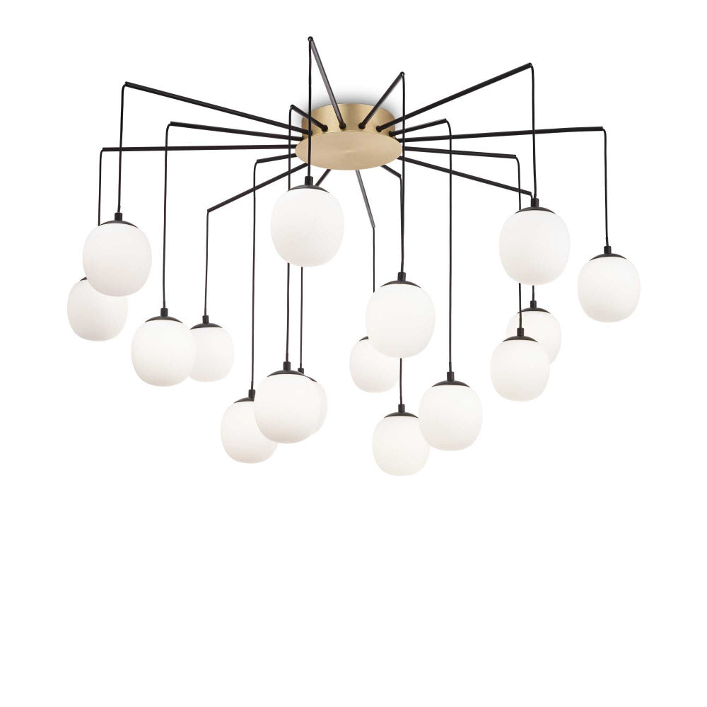 Buy Semi-Flush Mount Lights Australia Rhapsody Sp16 Semi-Flush Mount 16 Lights Black Metal - 236964