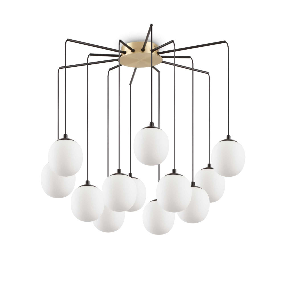 Buy Semi-Flush Mount Lights Australia Rhapsody Sp12 Semi-Flush Mount 12 Lights Black Metal - 236957