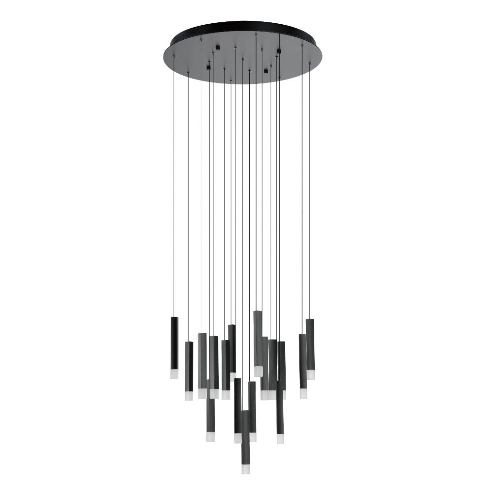 Buy Cluster Pendants Australia Estanerios Cluster Pendant 17 Lights Black Steel 3000K - 205663N