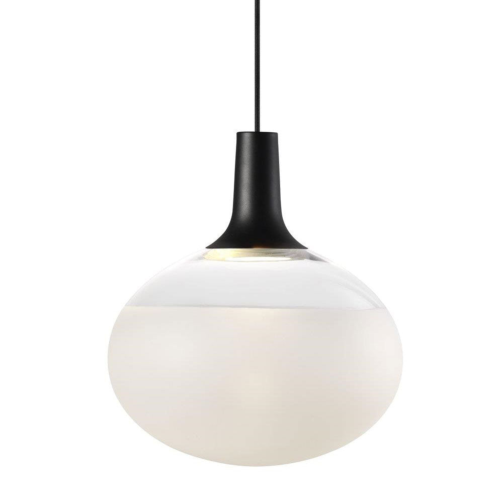 Buy Pendant Lights Australia Dee 1 Light Round Pendant Black & Opal - 84413003