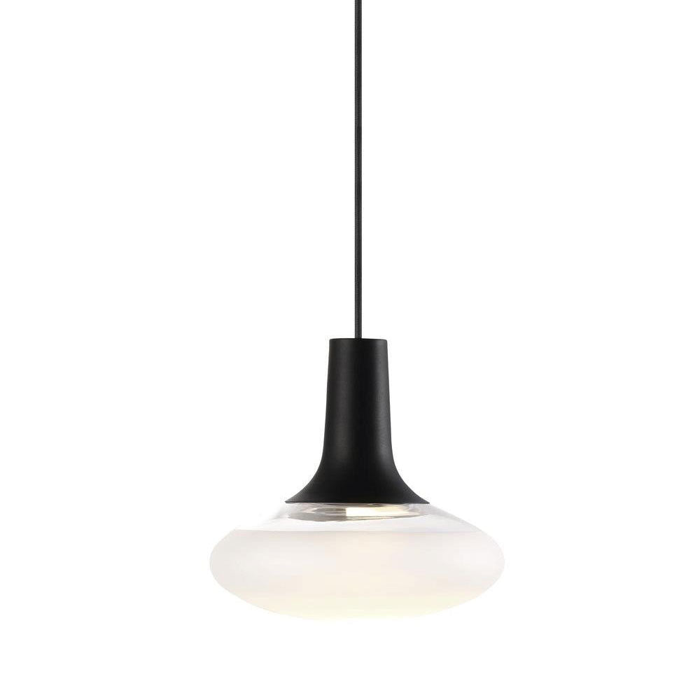 Buy Pendant Lights Australia Dee 1 Light Oval Pendant Black & Opal - 84423003