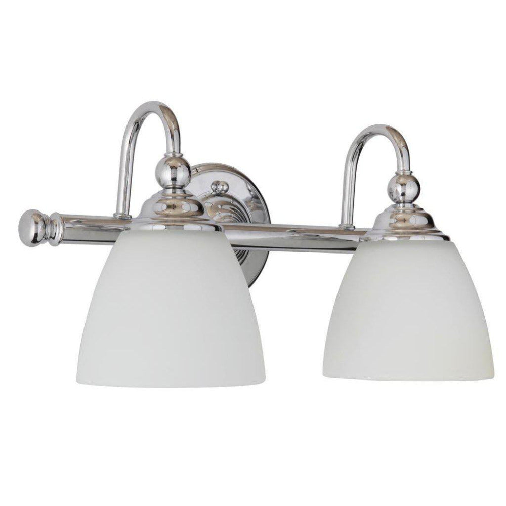 Buy Bathroom Vanity Lights Australia Nova 2 Light Wall Light Chrome - 1001376