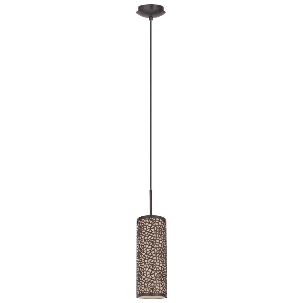 Almera 1 Light Pendant Antique Brown & Champagne 110mm - 89112