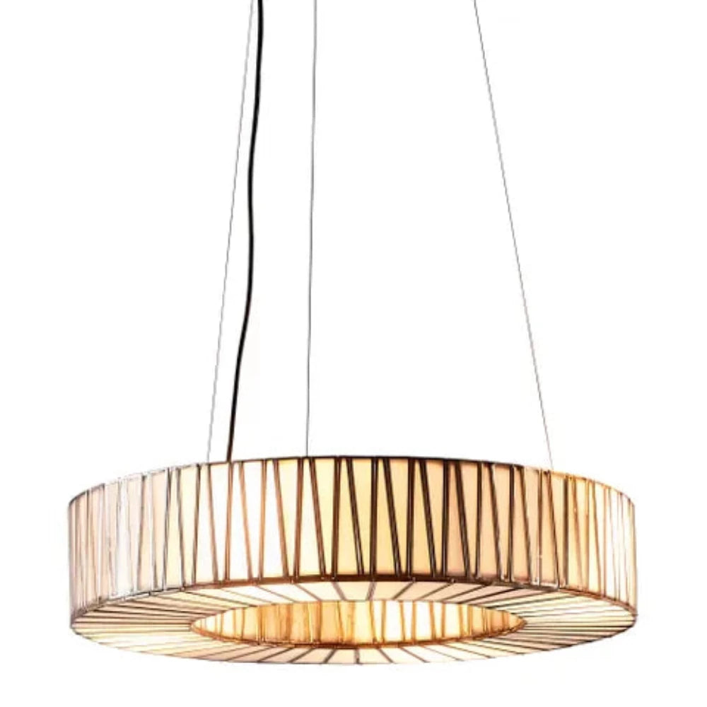 White Moon Pendant Light W600mm Brass Iron / Glass - ELJE23095