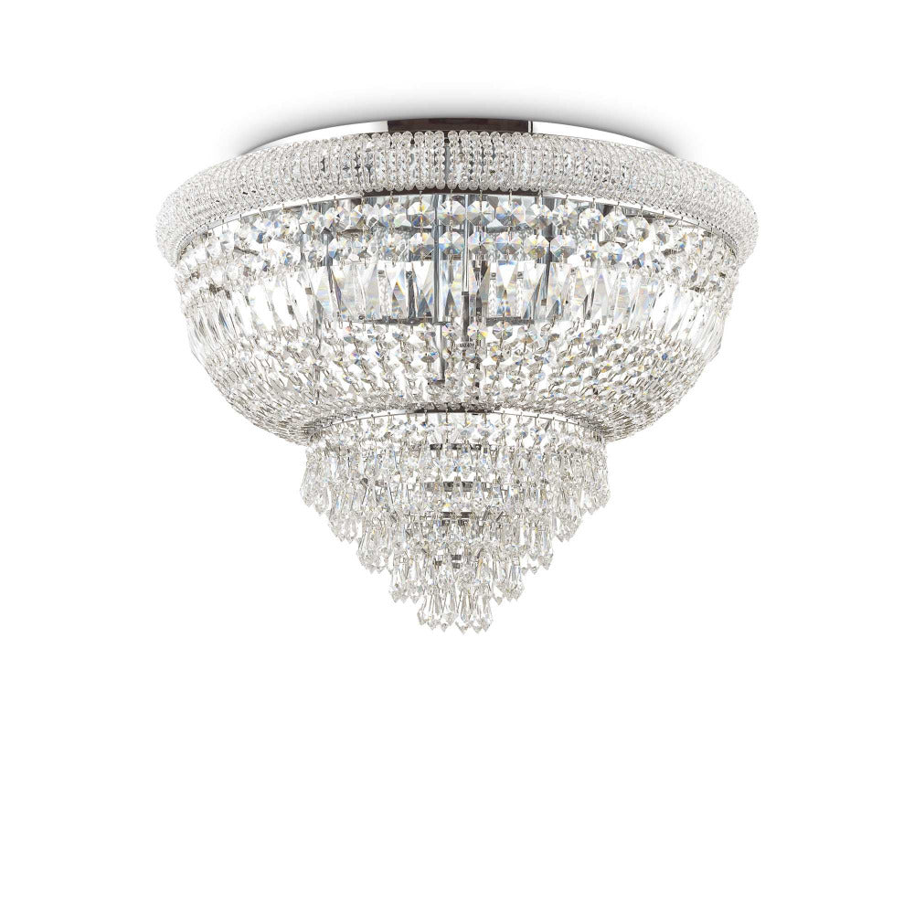 Buy Ceiling Crystals Australia Dubai Pl24 Ceiling Crystal 24 Lights Metal / Crystals - 2435
