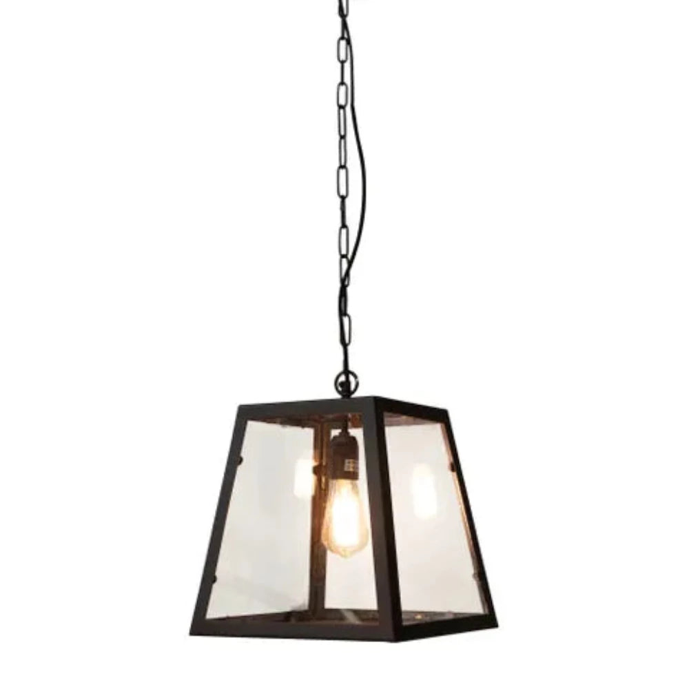 Alphise Pendant Light Black Iron / Glass - ELHK2126S