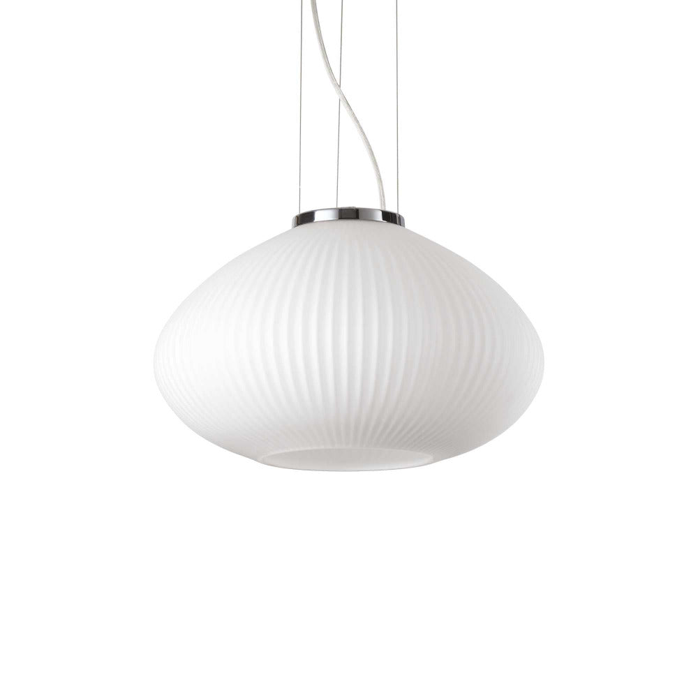Buy Pendant Lights Australia Plisse' Sp1 Pendant Light W350mm Chrome Metal - 285184