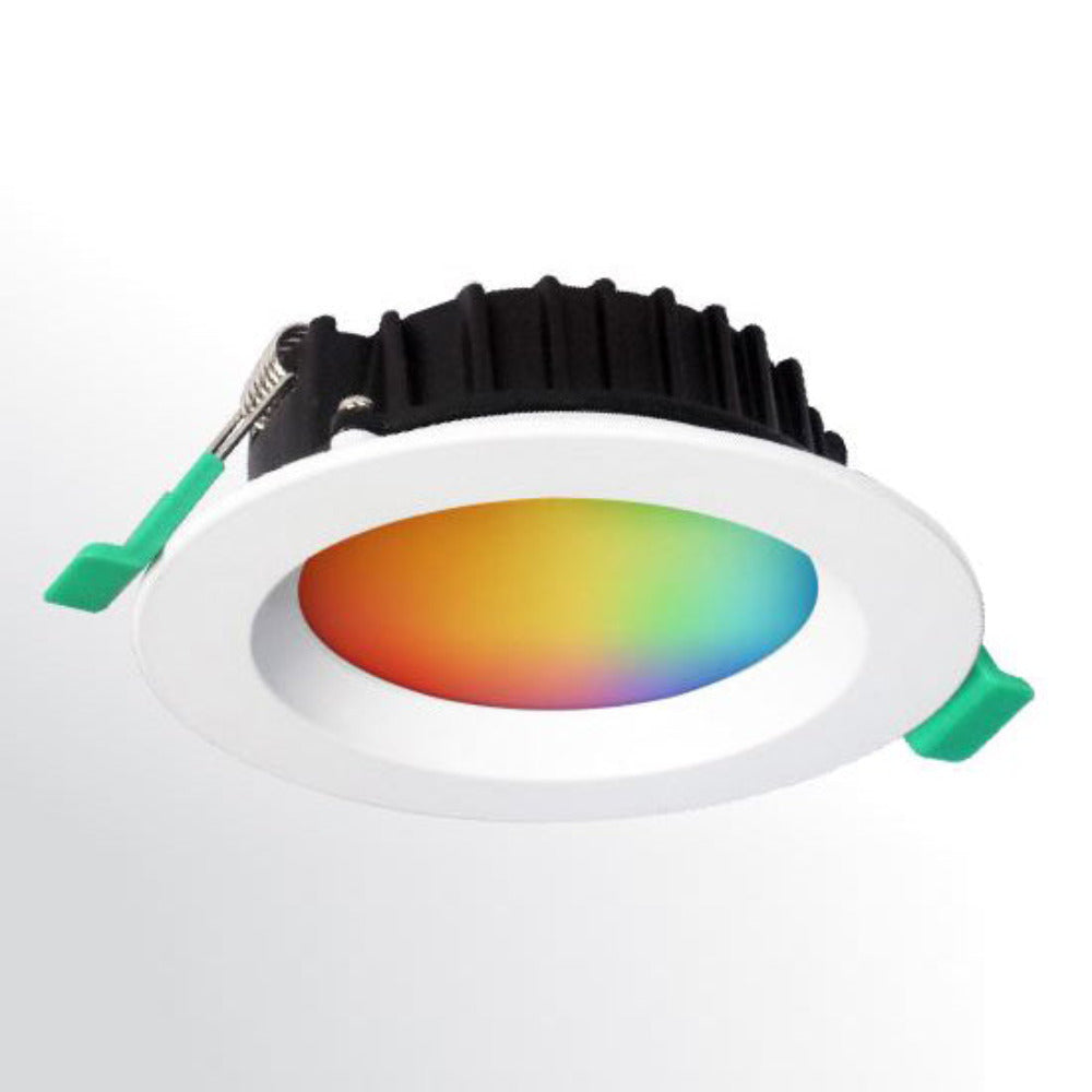 Buy Smart LED Downlights Australia Alpha Smart LED Downlight White Aluminium RGB+2700-6500K - AL8APRDLRGBBT